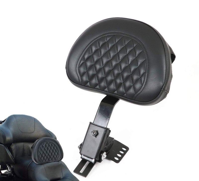 AUFER Black Adjustable Plug-in Driver Backrest Rider Backrest Custom Made Compatible With For Touring Models Road King Street Glide Road Glide Electra Glide 1997-2020 2021 2022 2023 2024 - Image 1